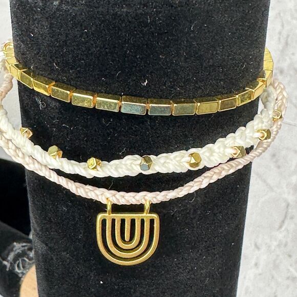 PuraVida Pura Vida Golden Rainbow Bracelet Stack Set of 3 - Picture 10 of 11